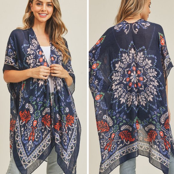 Other - Bohemian Blue Kimono / Swim Cover-Up